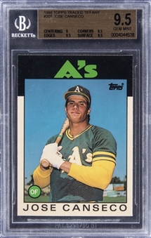 1986 Topps Traded Tiffany #20T Jose Canseco Rookie Card  - BGS GEM MINT 9.5